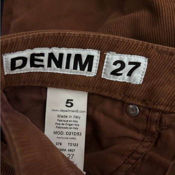 Brown Corduroy Straight Leg Jeans Women's - Picture 3 of 7